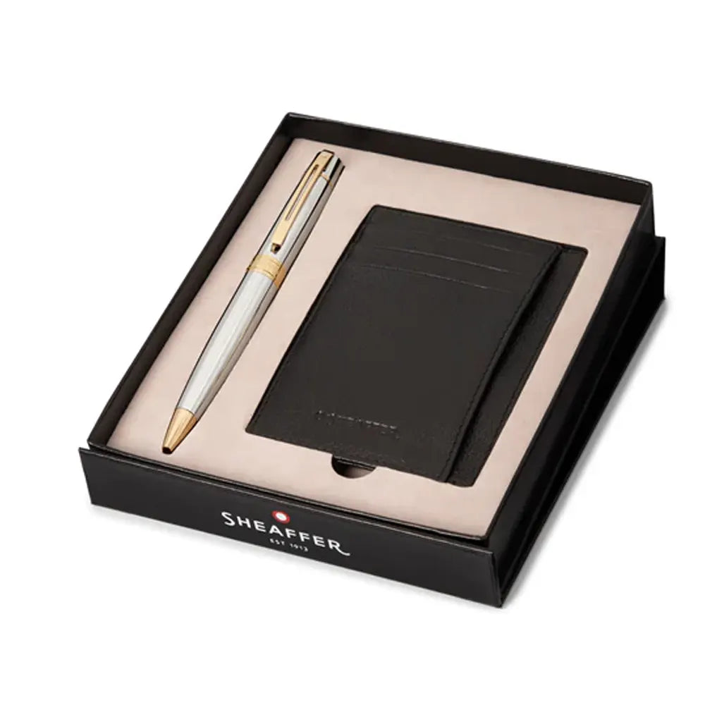 Sheaffer 300 Medalist Ballpoint pen and credit card holder gift set