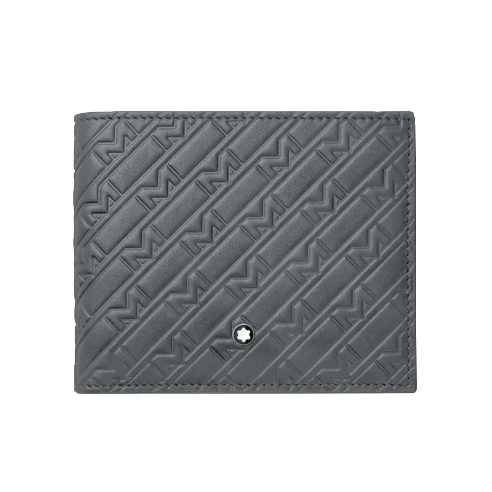 Montblanc M Gram 4810 8Cc Grey Leather Wallet