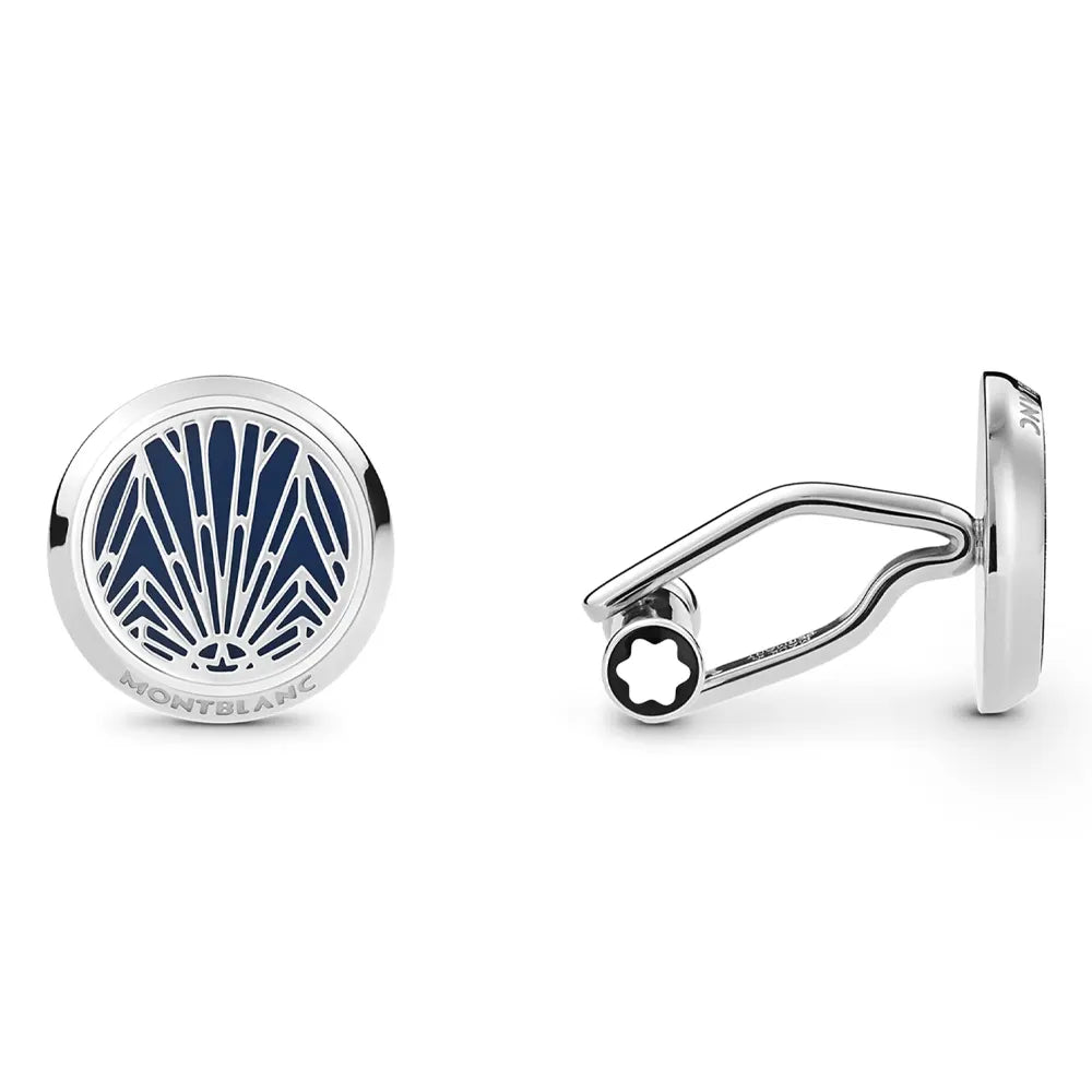 Montblanc Meisterstuck The Origin Collection Solitaire Blue Cufflink