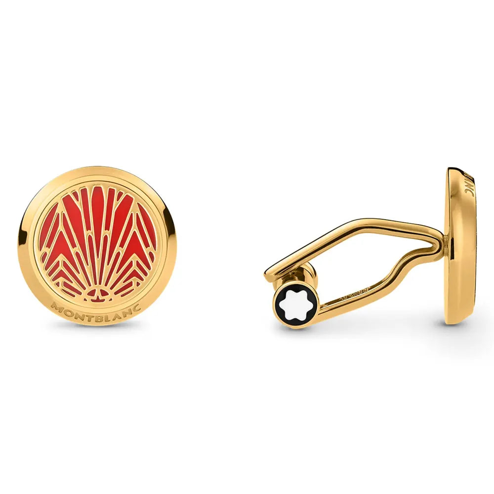 Montblanc Meisterstuck The Origin Collection Solitaire Coral Cufflinks