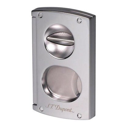 S T Dupont Double Blade V Cut Chrome Cigar Cutter