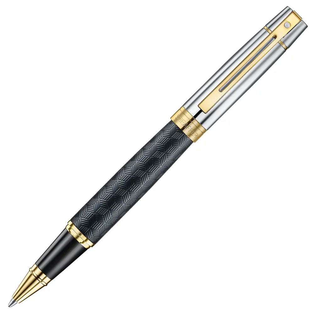 Sheaffer 300 Engraved Matt Black Barrel And Shine Chrome Cap