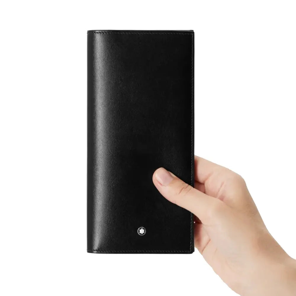 Montblanc Meisterstuck 14Cc Vertical Leather Wallet Black