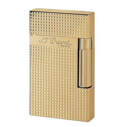 S T Dupont Ligne 2 Yellow Gold Diamond Head Lighter