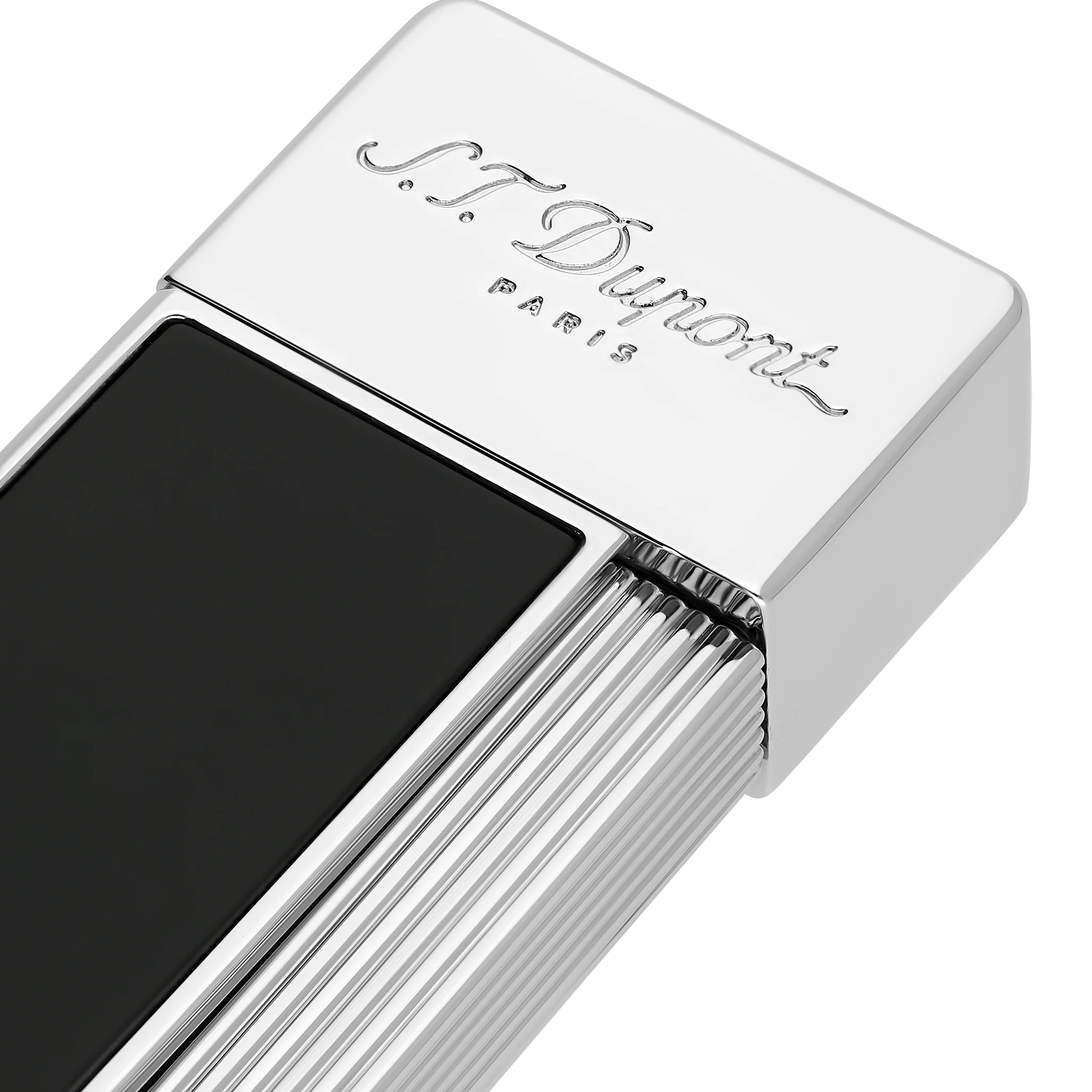 S T Dupont Twiggy Black Chrome Lighter