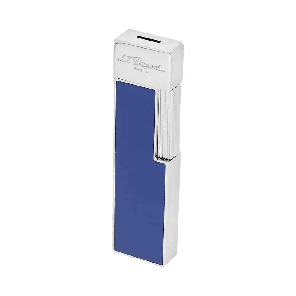 S T Dupont Twiggy Blue Chrome Lighter