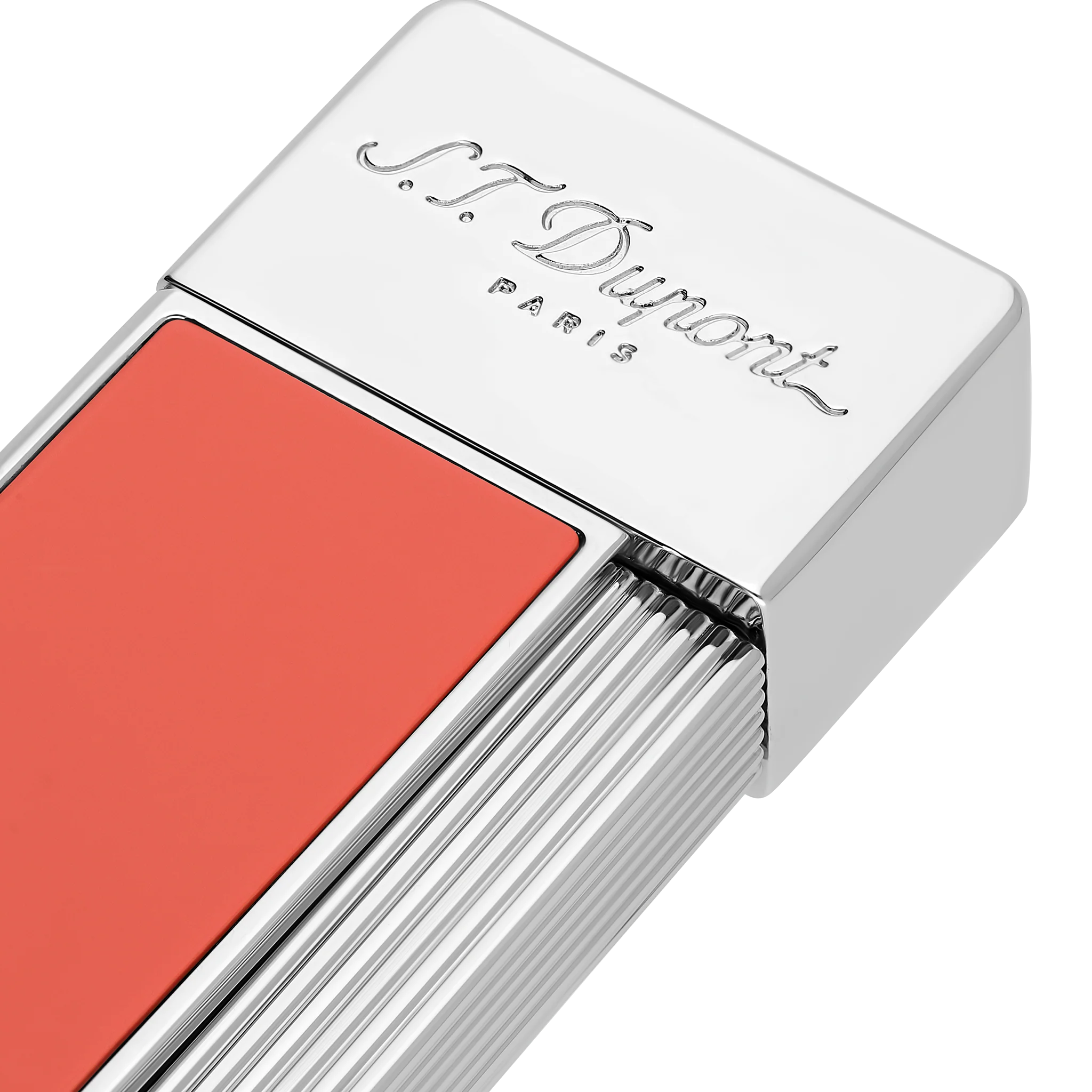 S T Dupont Twiggy Coral Chrome Lighter