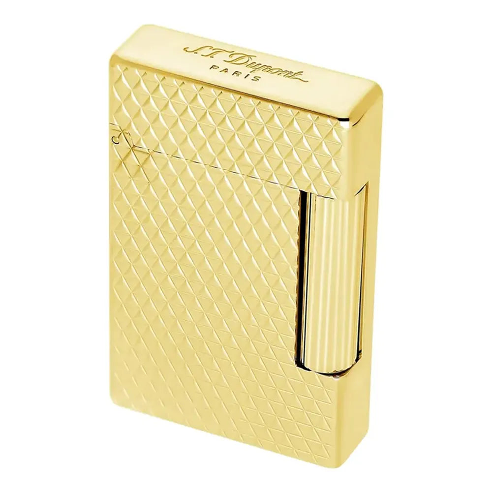 S T Dupont Initial Diamond Head Gold Lighter