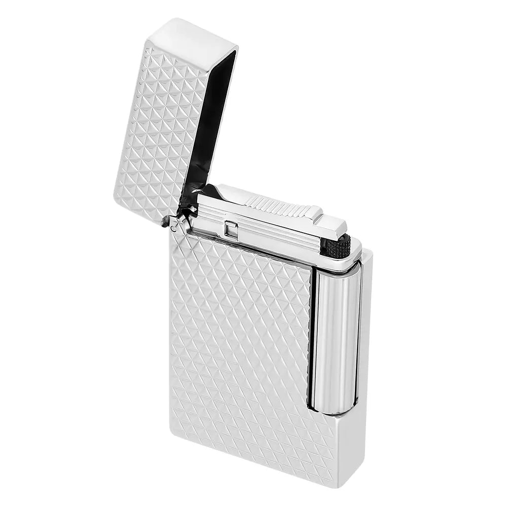 S T Dupont Initial Diamond Head Silver Lighter