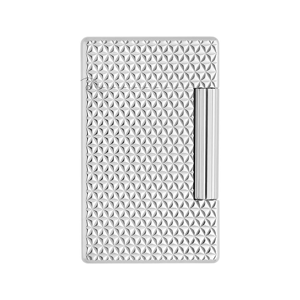 S T Dupont Initial Diamond Head Silver Lighter