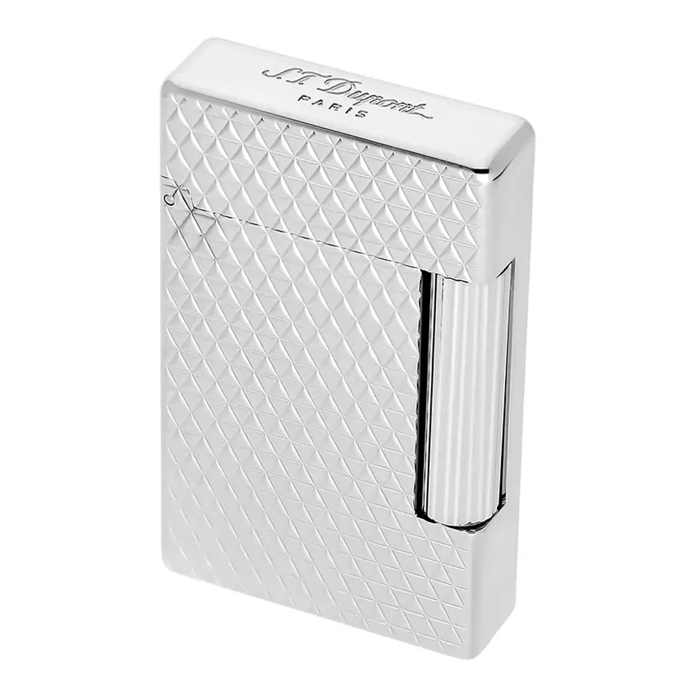 S T Dupont Initial Diamond Head Silver Lighter